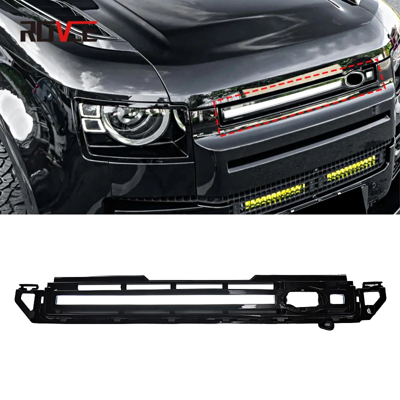 

Высококачественная решетка переднего бампера автомобиля, светодиодная яркая лампа для Land Rover Defender 2020-2024