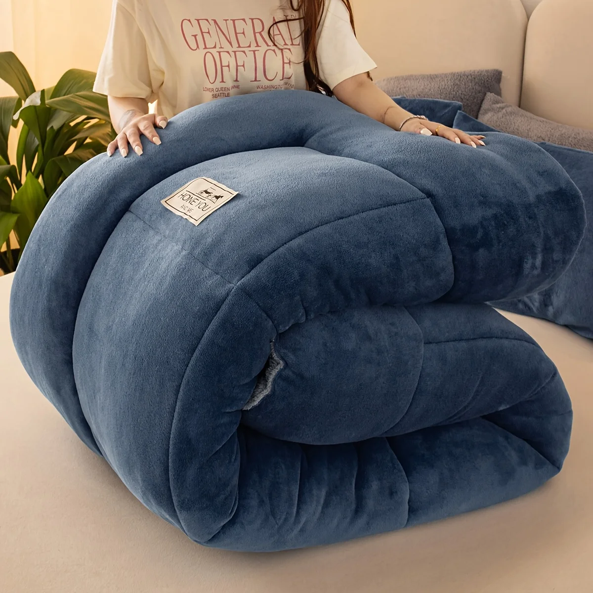رشاقته شيربا الصوف مبطن المعزي سميكة جدا الفراش لينة أفخم الخبز شبكة الملمس دافئ ودافئ أجواء مريحة غرفة نوم 이불