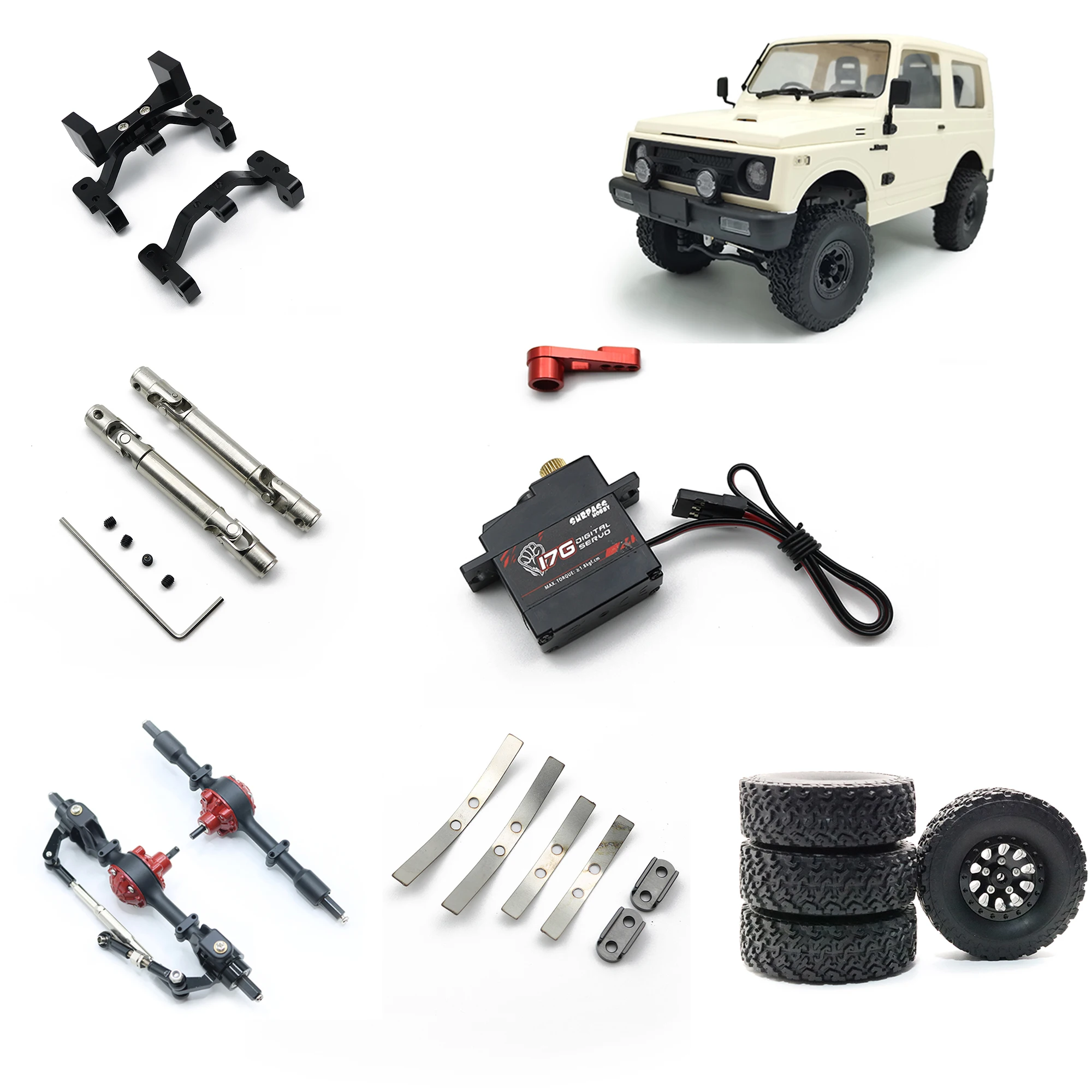 

Naughty Dragon wpl C74 Jimny металлическая ось передняя и задняя ось приводной вал ступица колеса модификация рулевого механизма аксессуары для радиоуправления