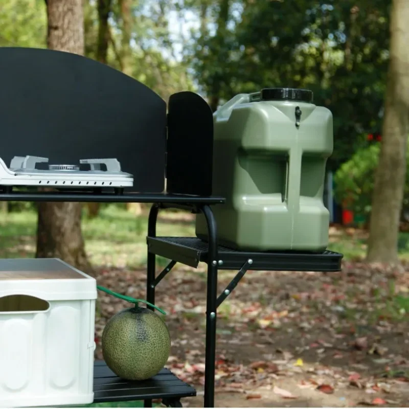 في الهواء الطلق المحمول خفيفة الوزن الألومنيوم للطي IGT طاولة التخييم المحمولة محطة المطبخ حفلة الطعام خزانة Shinetrip #6