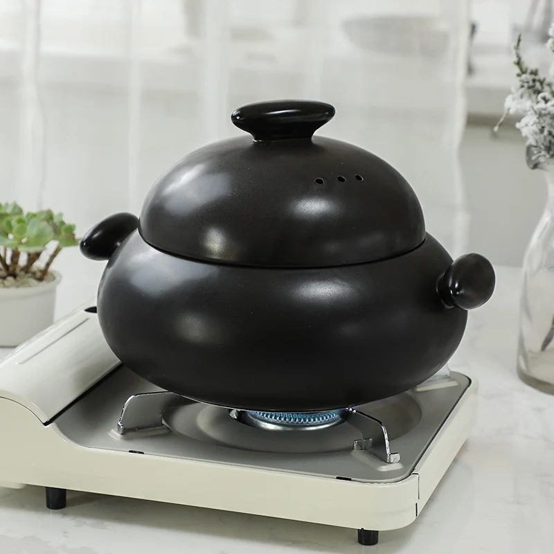 Casserole/Stewpot Household Gas Open Fire and High Temperature Resistance Soup Pot with Lid Chinese Casseroles Ceramic Pot Olla