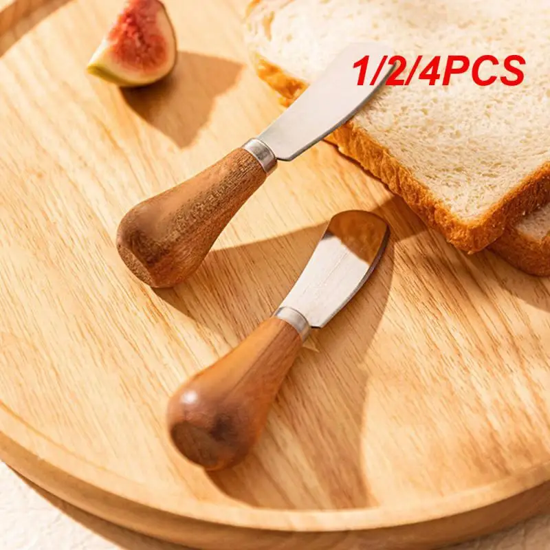 1/2/4PCS Household Butter Knife Bread Toast Knife Cheese Jam Peanut Butter Scraper Mini Vertical Butter Sauce Knife Kitchen