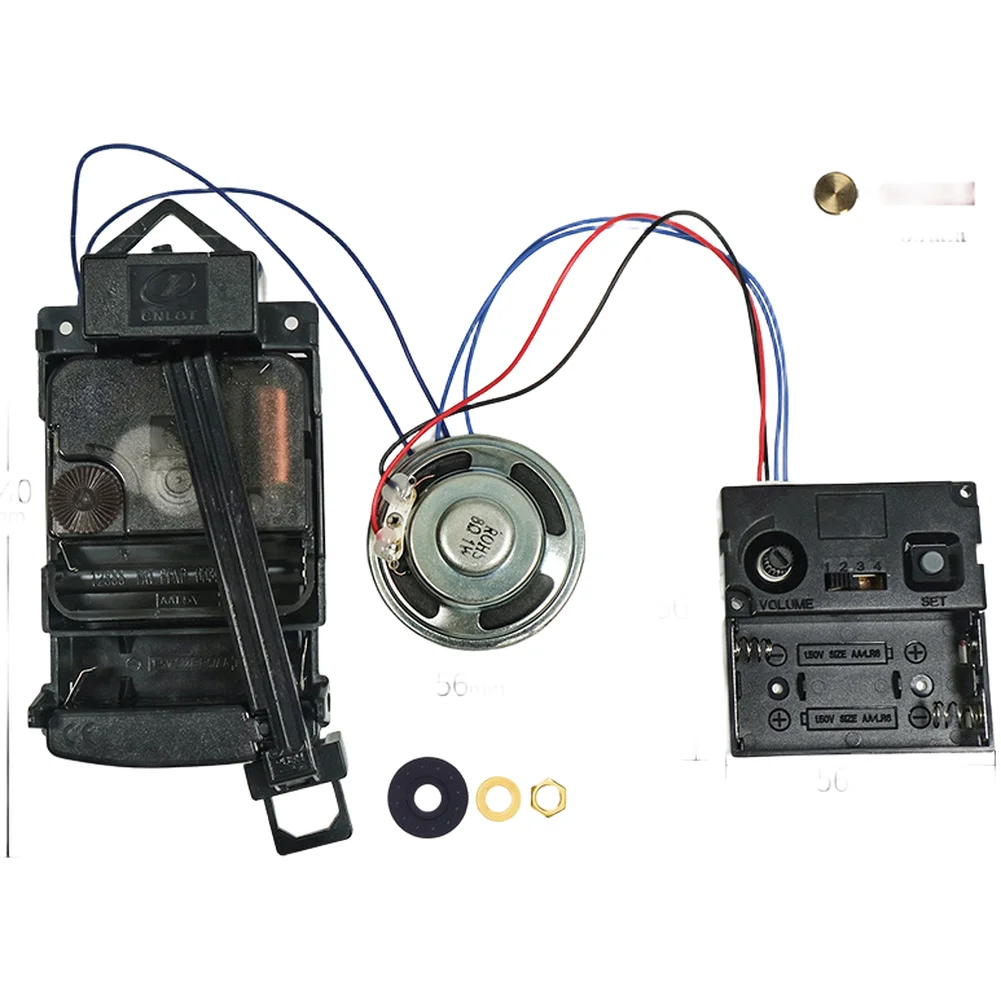Four-Melody Music Box Quartz Movement for DIY Clock Builders Requiring Accurate Timekeeping and Scheduled Chime Events