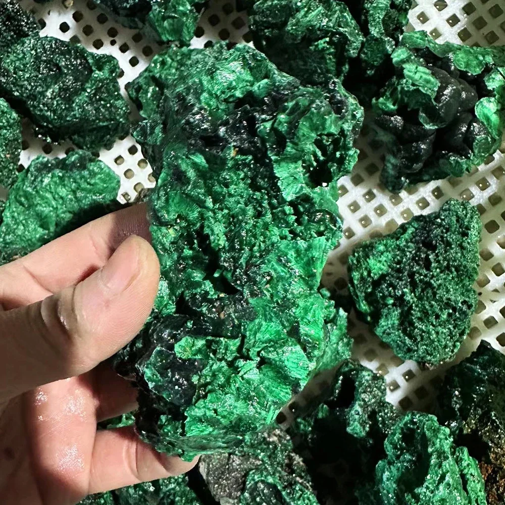 Grande pierre de Malachite brute naturelle, spécimen minéral en cristal à bandes vertes pour Collection, décoration de maison, pierre Reiki de guérison, cadeau