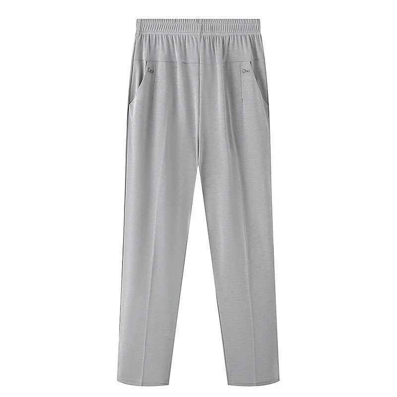 Middle Aged Women's Pants 2026 New Summer Thin High Waiste Elastic Loose Straight Pants Female Casual Trousers 5XL 6XL 7XL 8XL