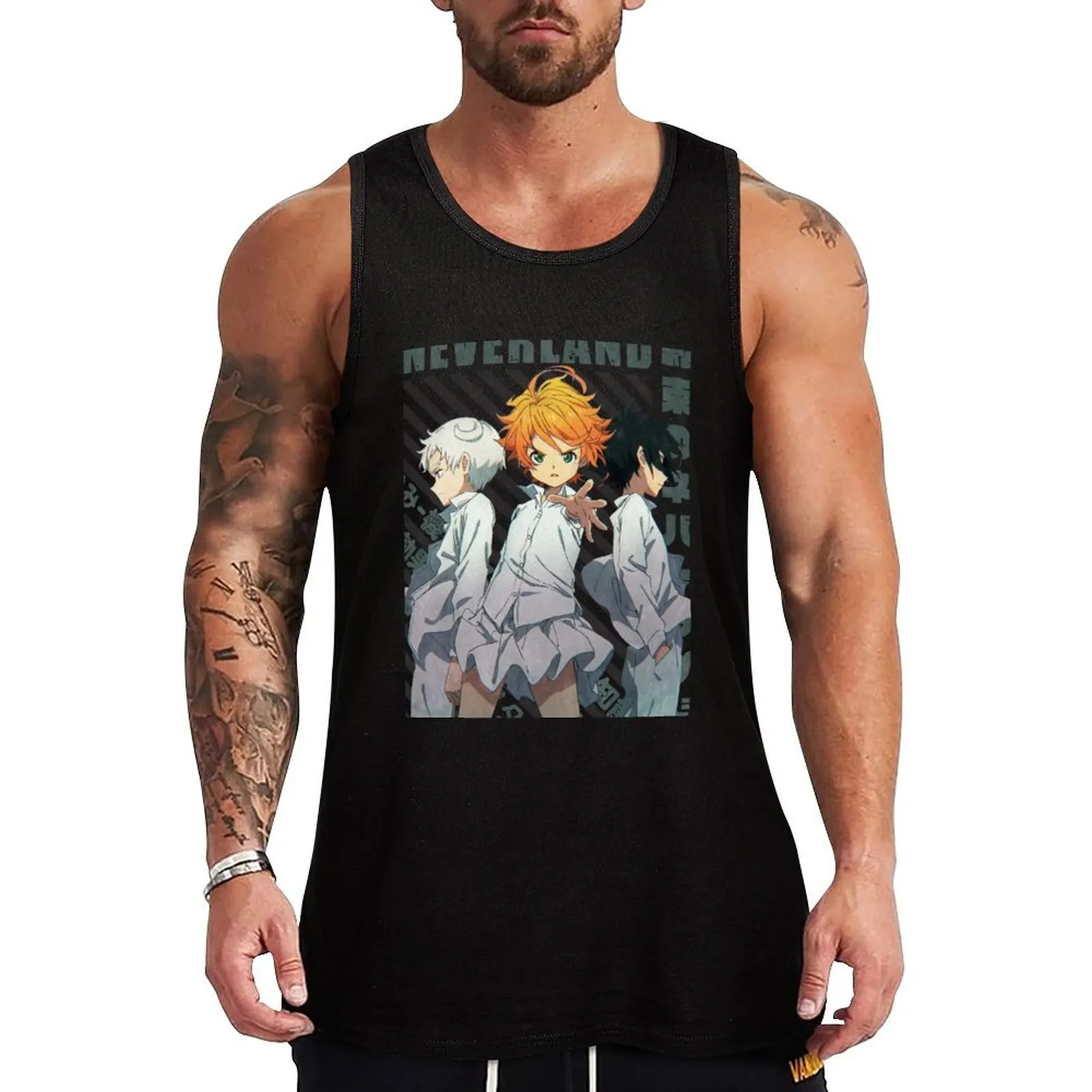 

The Promised Neverland Tank Top Gym man basketball clothing muscle t-shirt Sleeveless men