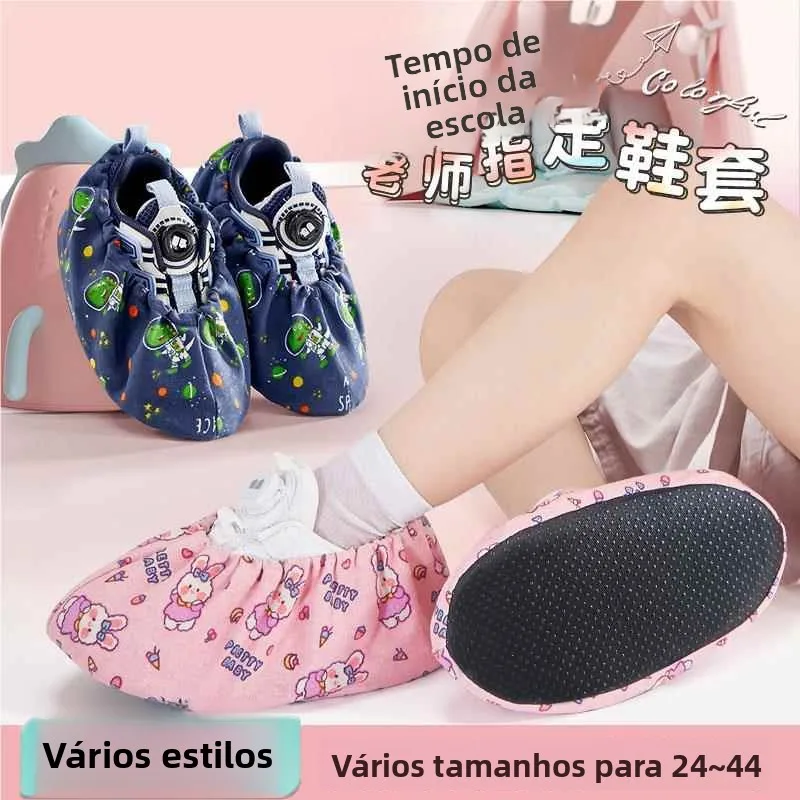 capas-de-sapato-de-tecido-reforcado-para-criancas-uso-interno-domestico-lavaveis-antiderrapantes-resistentes-ao-desgaste