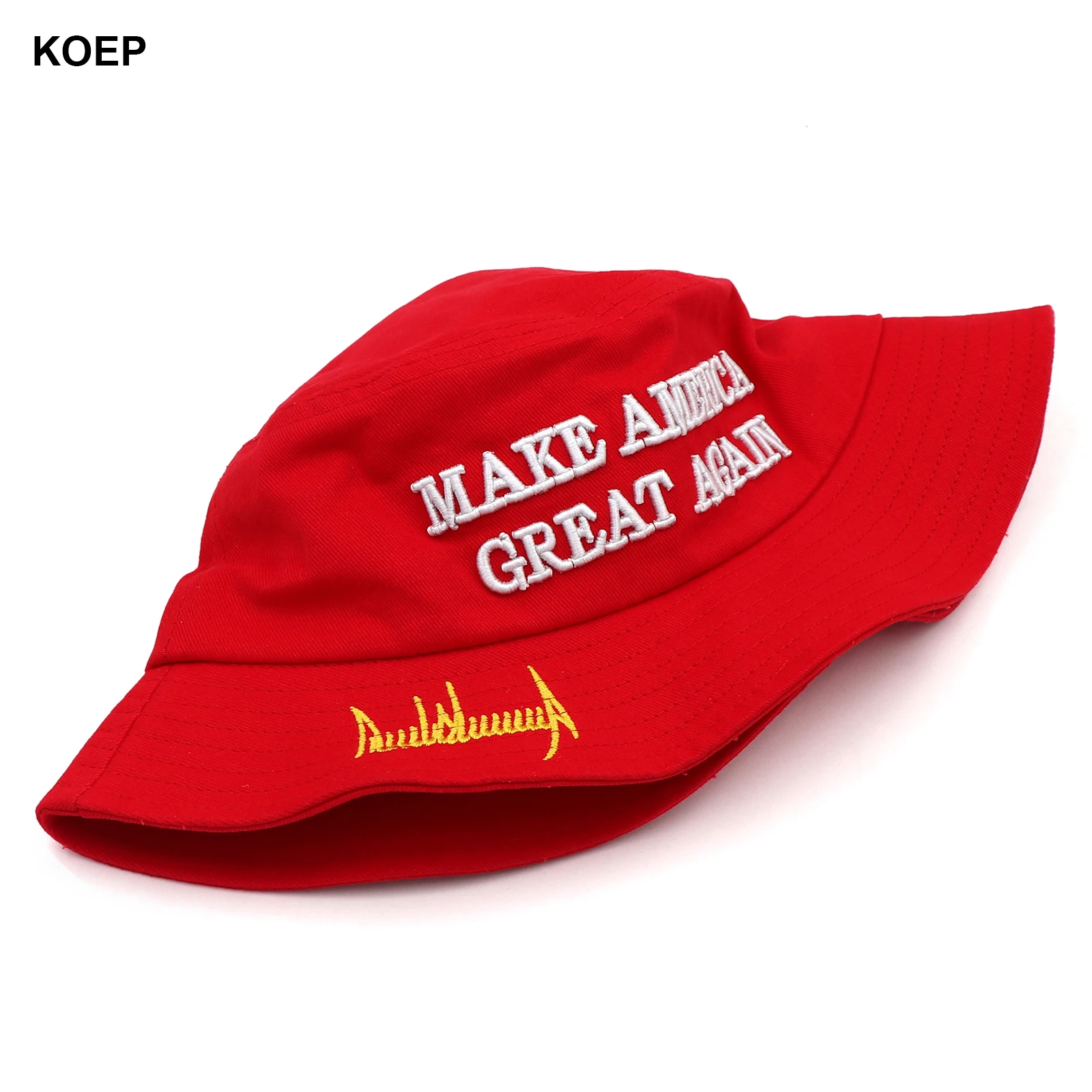 MAGA Red Bucket Hat Trump 2024 Flag Cap Make America Great Again Donald Trump Unisex Outdoor Sun Hat