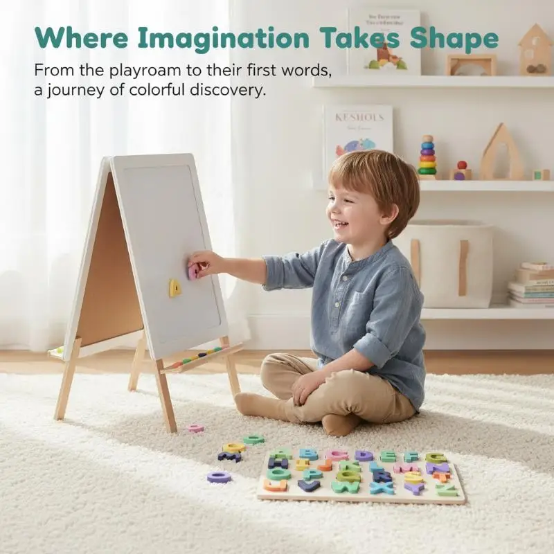 

3D Macaron Colors Alphabet Number Puzzle Montessori Wooden Puzzles Matching Games Early Education Toys Children Preschoolers