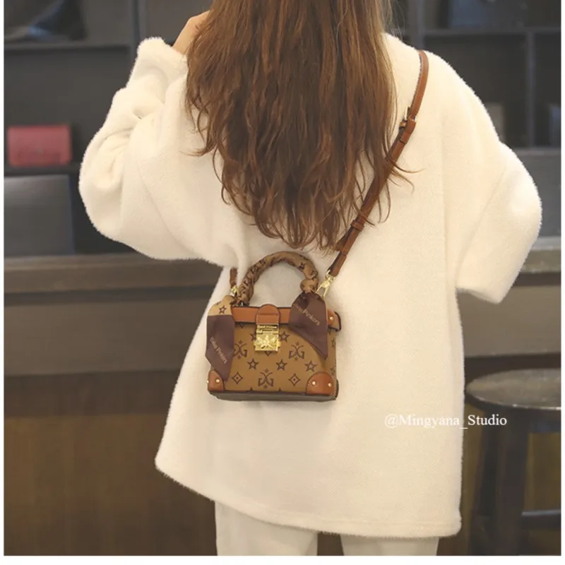 Luxury Women\'s Handbag 2024 New Autumn/Winter Designer Retro Style Handbag High end Single Shoulder Box Bag Crossbody Bag