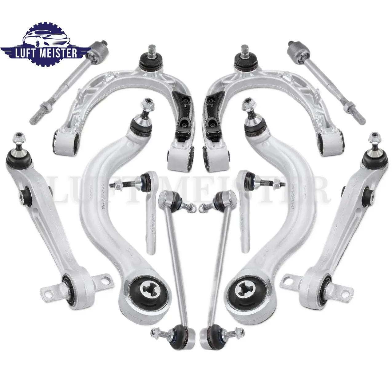 

12pcs Front Upper Lower Control Arm Sway Bar End Links Tie Rod Set for Tesla Model 3 2017 2018 2019 104432100G, 104432600G