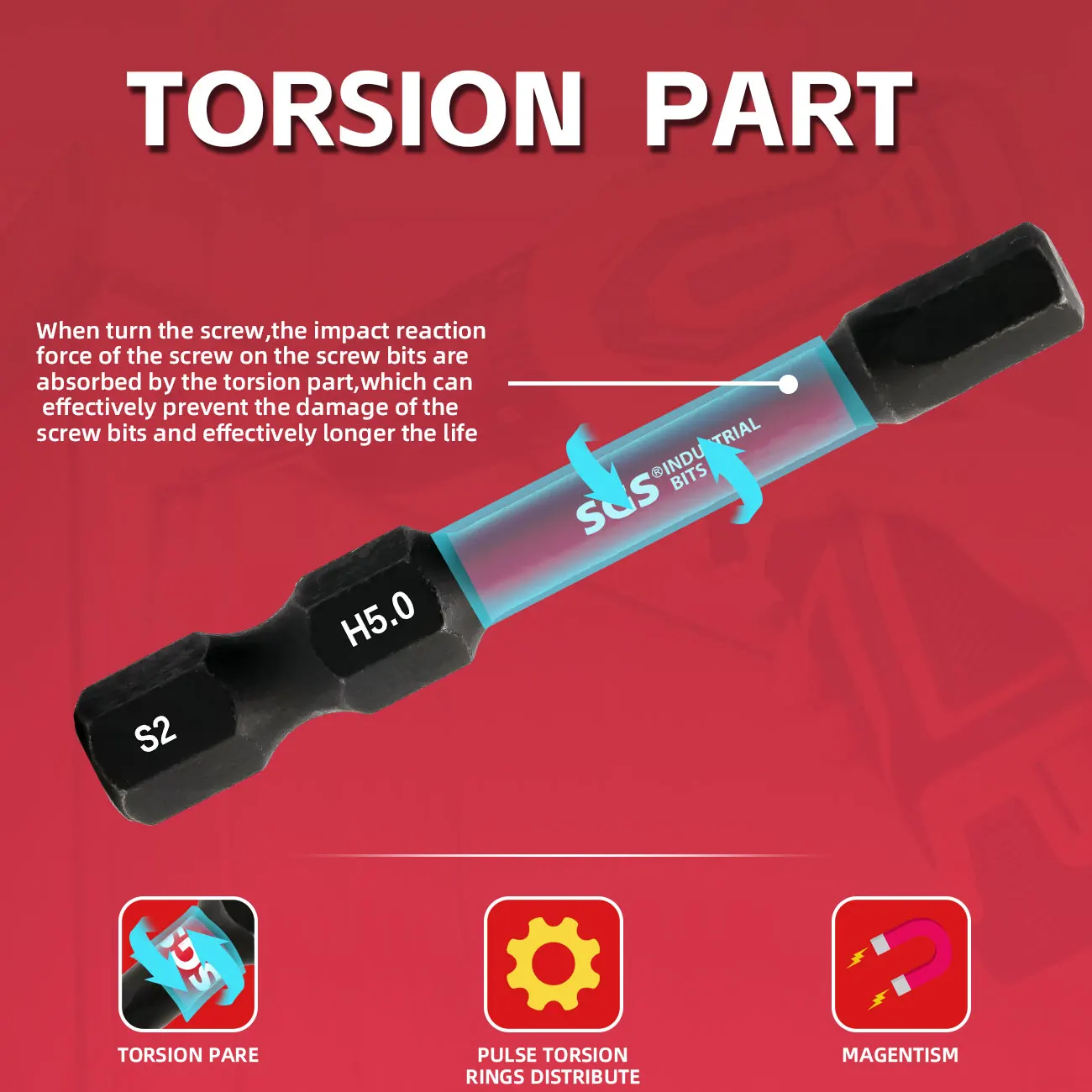 12/24 Piece Set of S2 Steel Hex Impact Bits, Strong Magnetic and Anti-Torsion, Transparent Box Storage, Industrial-Grade Repair Tools image 6