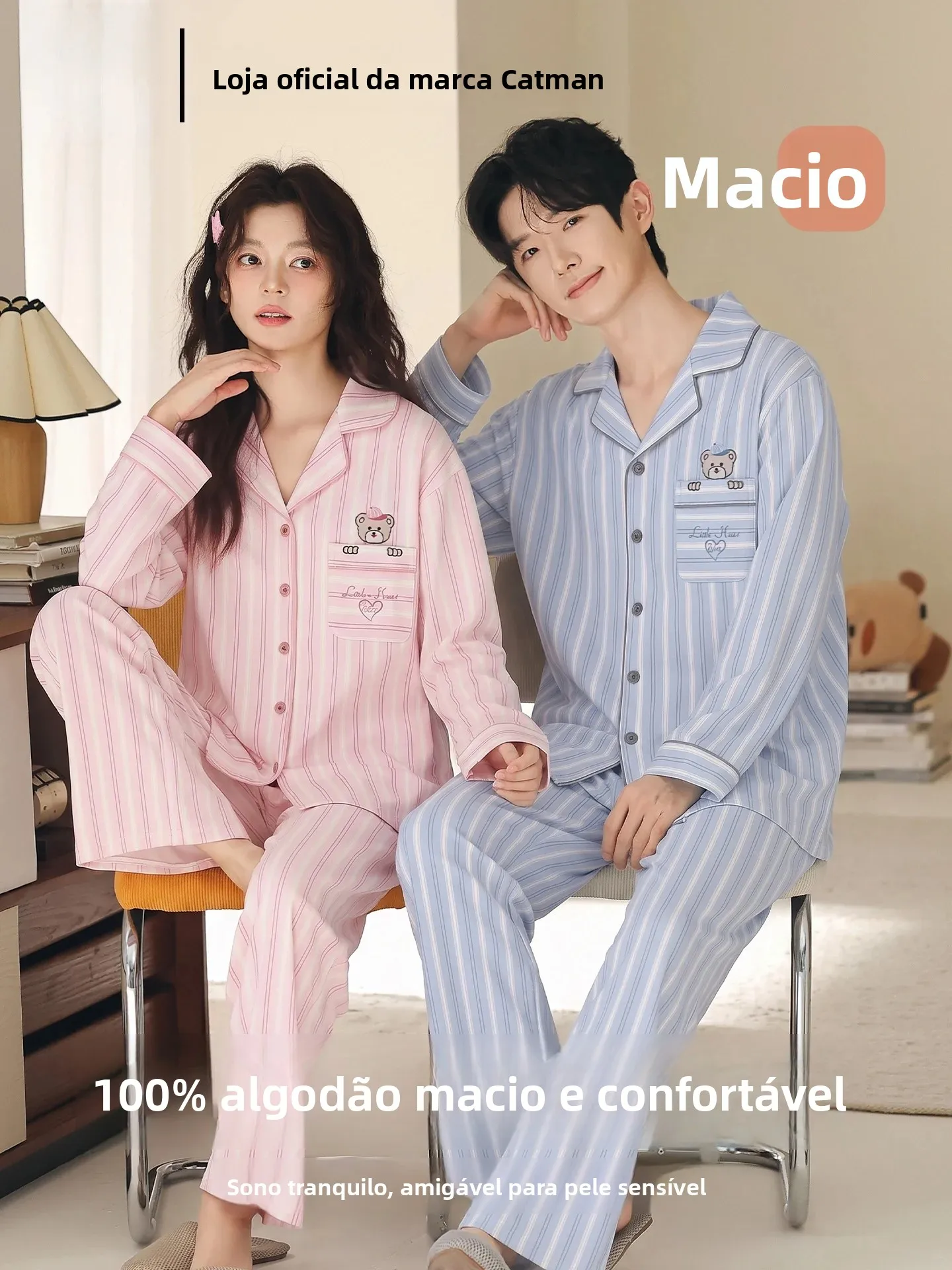 set-di-abbigliamento-da-casa-in-puro-cotone-a-maniche-lunghe-per-coppie-ideale-per-la-primavera-l’autunno-e-l’inverno-con-stampe-a-tema-cartone-animato-comodo-e-realizzato-in-morbido-cotone