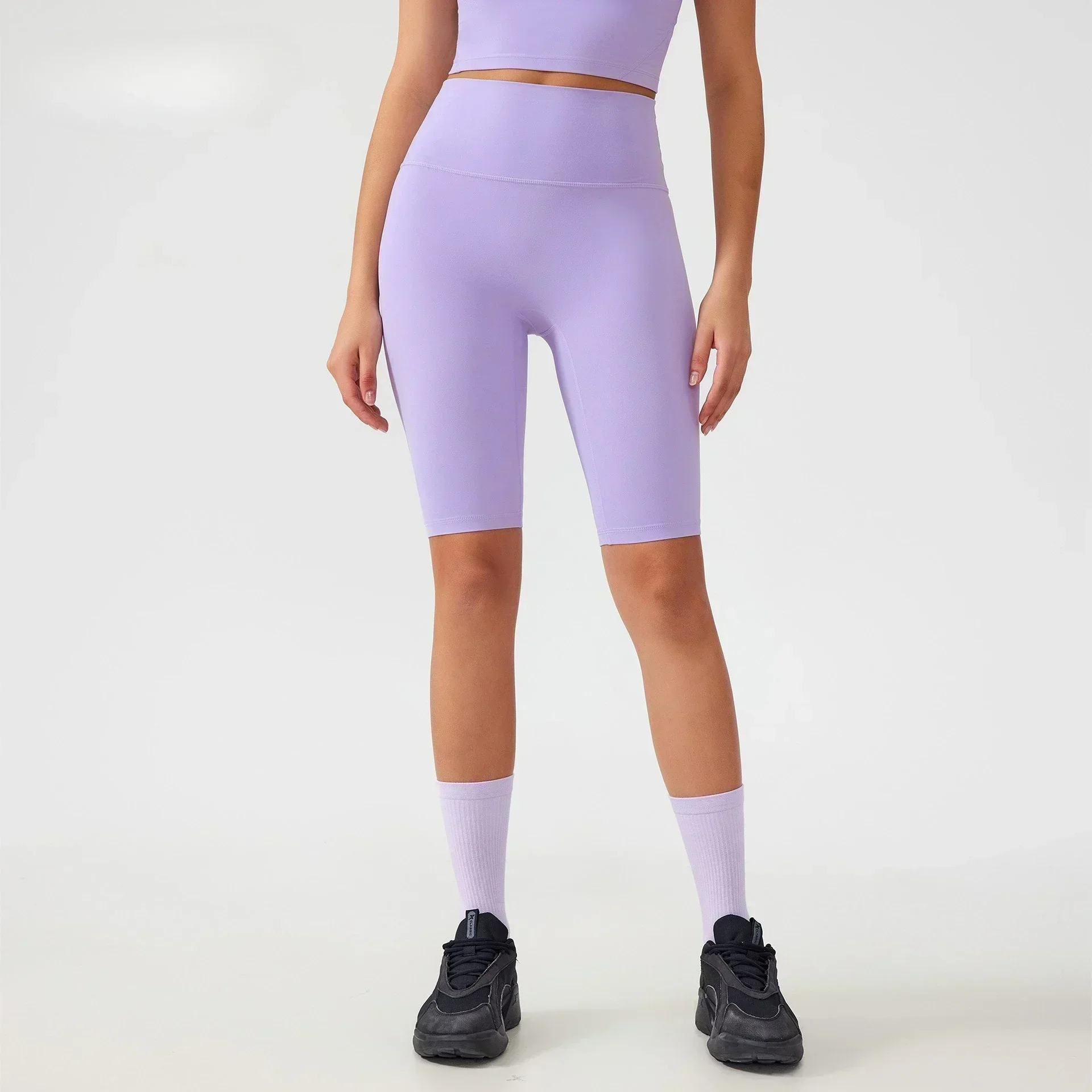 

Lemon Women High Waist Yoga Soft Sports Shorts Female Cycling Fitness Workout Comprehensive Training Jogging Short Leggings