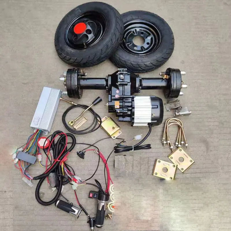 Electric 1000W Motor Motorcycle Tricycle Engineering Carrier Rear Axle with Drum Brake