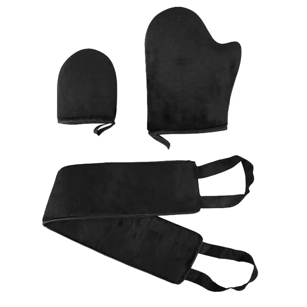 Reusable Self Tanning Velvet Body Fake Tan Mitt Applicator Tanner Glove Self Tanning Mitts Back Applicator Matt