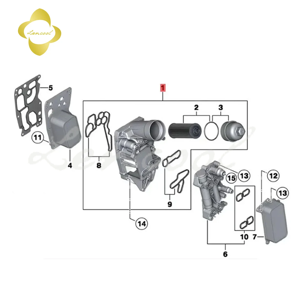 11428507150 11428507697 per BMW X1 X2 F20 F30 F32 F22 F07 F10 F06 F12 F01 F07 F06 F25 F26 E90 gruppo radiatore olio