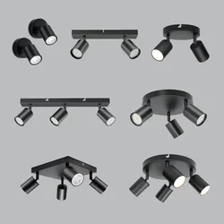 Modern LED Ceiling Light -  GU10 Wall Light Black - Energy Saving, Living Room, Bedroom, Kitchen, Easy Installation, Bulb Not In