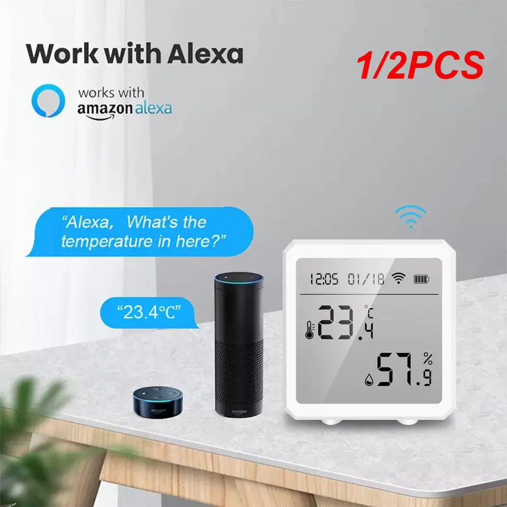 

Tuya Smart Temperature And Humidity Sensor WiFi Home Hygrothermograph Works With Alexa Home Assistant Smarlife