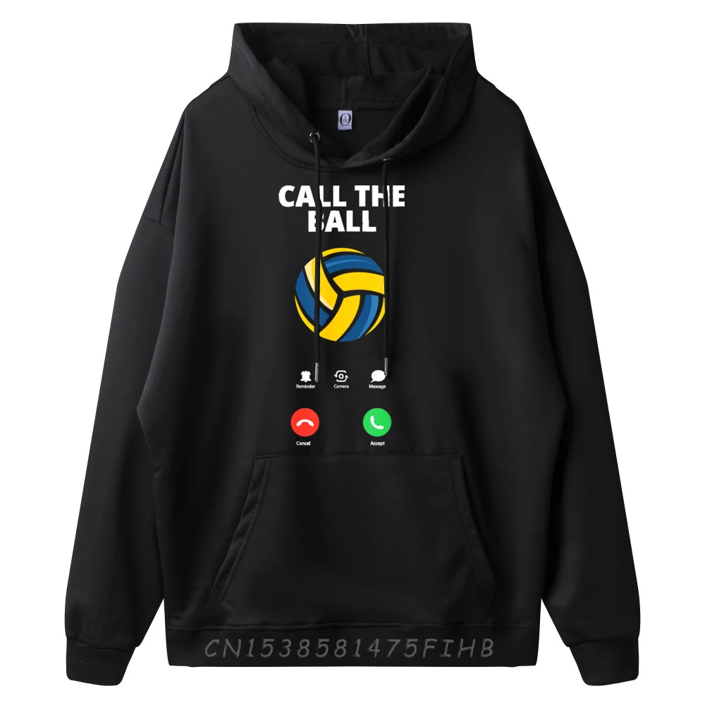 Women's Long Sleeve Call The Ball Funny Volleyball Hoodies Letter Sweatshirt Family Print O Neck Hoodies
