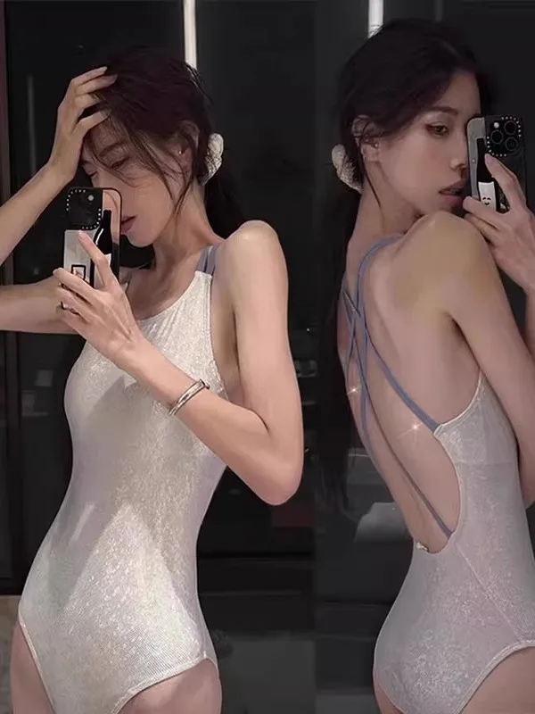 

2024 New Women's One-Piece Swimsuit Special for Swimming Pool And Hot Spring Racing High Sensation Nylon Spandex Polyester