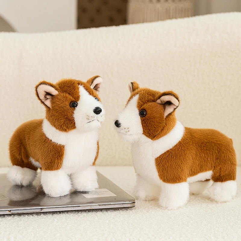

Funny Lifelike Corgi Plush Toys Soft Fluffy Cute Pet Puppy Doll Warm Hugging Animal Doll Cute Kids Companion Birthday Gift