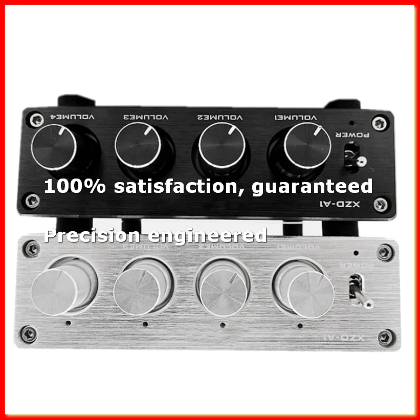 

HIFI Lossless 1 Input 4 Output HUB Audio Distributor Signal Selector Switch Source Switcher Volume Amplifier(Silver)-A22U