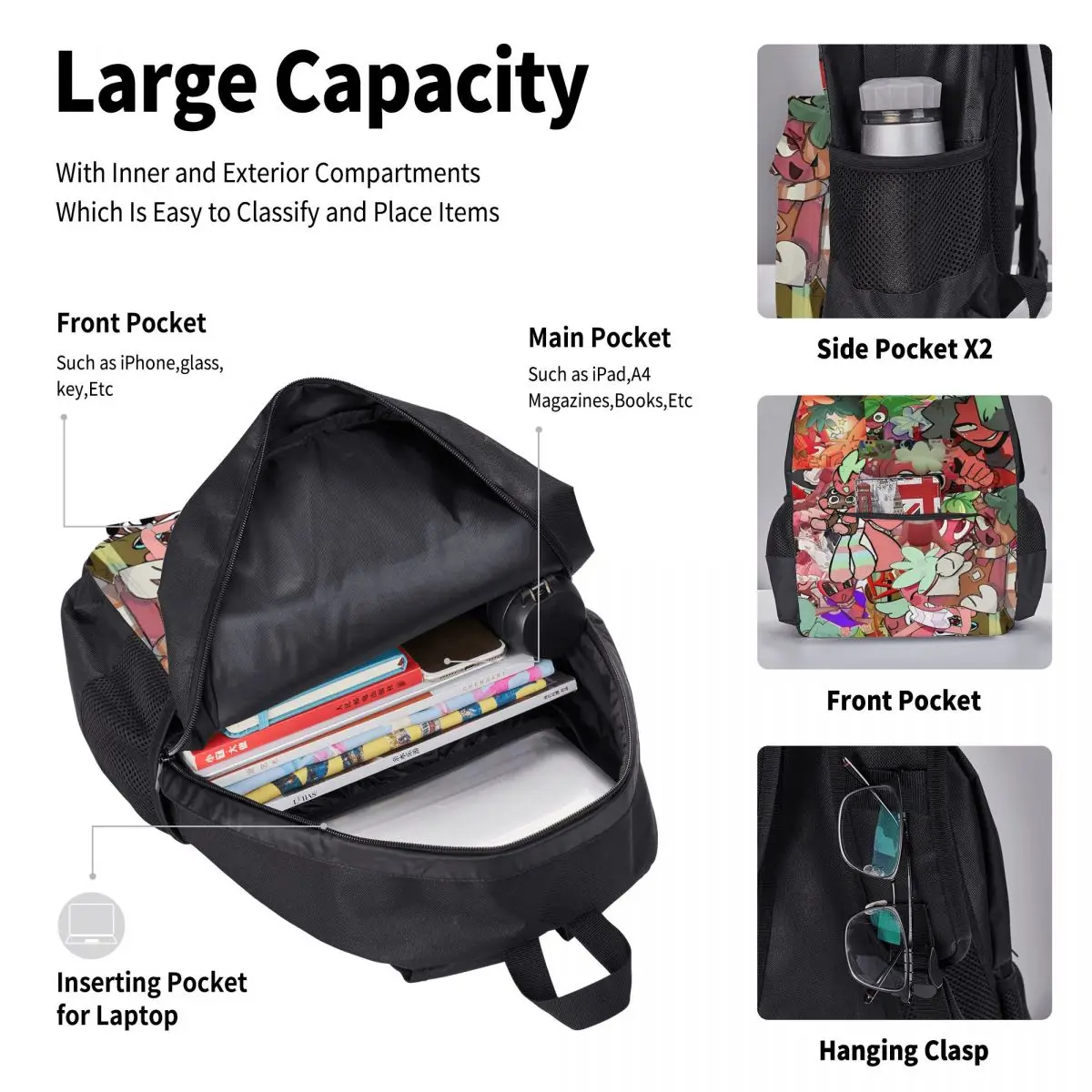 3pecs/set D-Dandys W-World Sprouts Zaino per studenti Catoon Borse di tela Borsa per il pranzo Astuccio