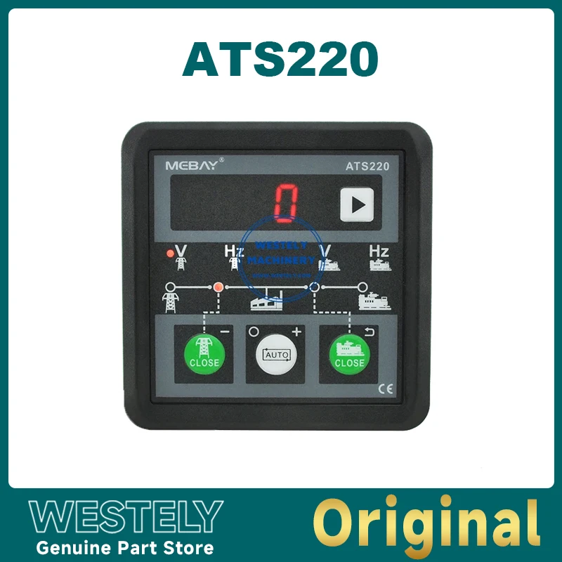 

Mebay ATS220 Generator Genset Controller Automatic Transfer Switch LED Display Control switch Module Panel