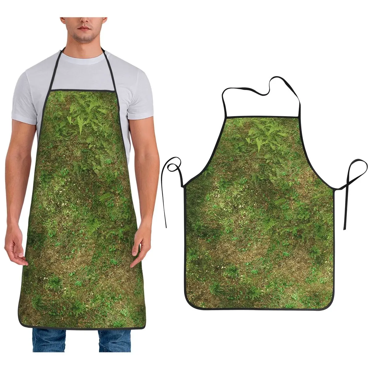 

Фартуки Battlemat с травой, фартуки для шеф-повара, приготовления пищи, выпечки, нагрудник без рукавов, кухонный сарафан для чистки для женщин и мужчин, живопись