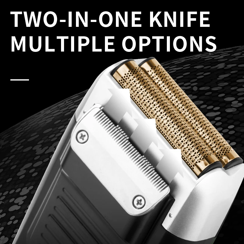 Kemei 1400 mAh Multi-functional 2 In 1 Electric Shavers Hair Clippers LCD Digital Display Reciprocating Razor For Men KM-2026