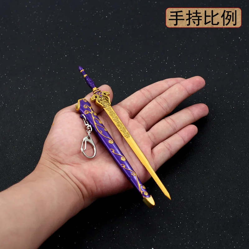 16cm Lotus Sword Ancient Chinese Metal Melee Cold Weapon Model Game Anime Peripherals Home Decoration Crafts Ornament Miniatures