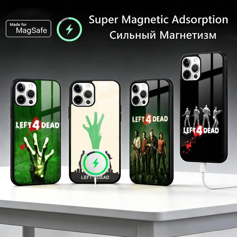 Spiel K-LEFT 4 DEAD Telefon Fall Für IPhone 17 16 15 14 13 12 11 Plus Pro Max plus Drahtlose Ladegerät Abdeckung Funda
