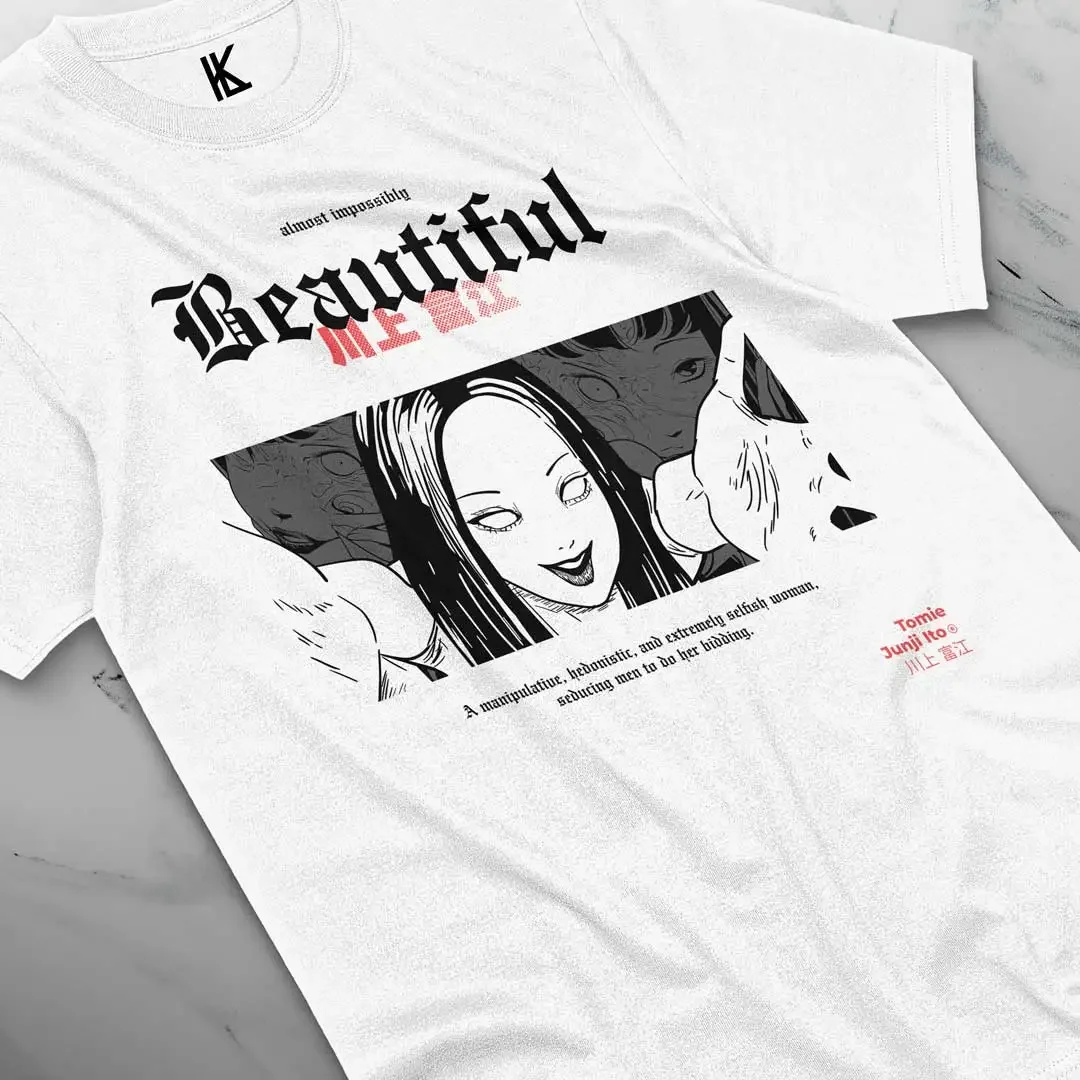 Tomie Uzumaki Tshirt  Shirt Junji Ito T-Shirt Horror Anime Manga Slug Girl T- shirts