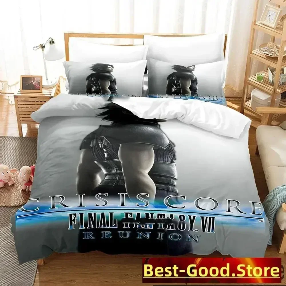 3D Print Game Crisis Core Final Fantasy VII Bedding Set Duvet Cover Sheet Pillowcase Bed Full Queen King Size Comforter Bedroom