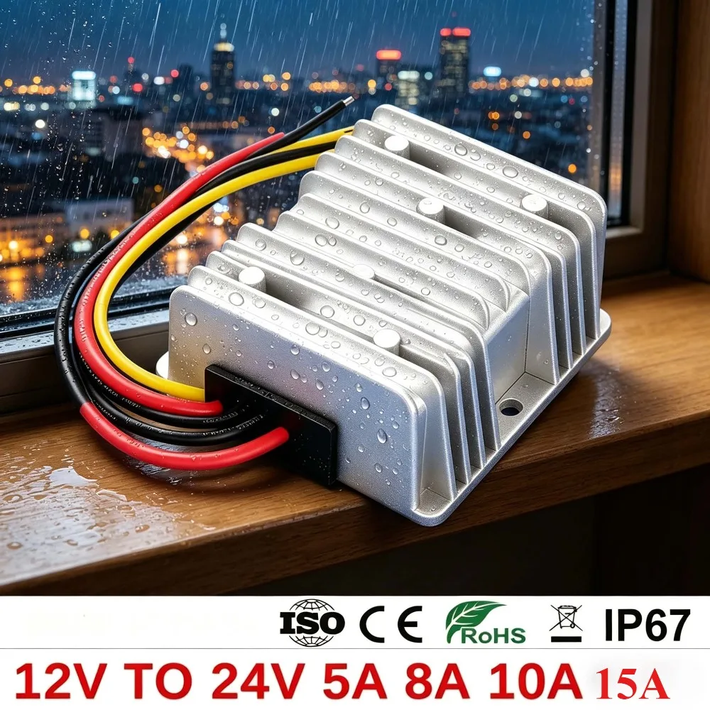 12V to 24V 10A 15A 5A 8A Voltage Regulator DC-DC Step-up Car Power Supply Boost Module Converter 12V-24V CE RoHS Booster