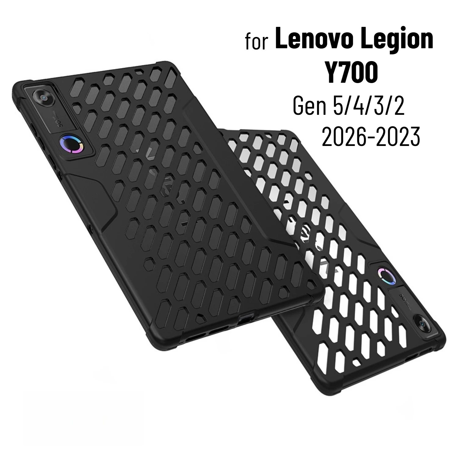 Soft TPU Tablet Case for Lenovo Legion Y700 Gen 5/4/3/2 Protective Hollow Back Shell for Legion Tab Y700 2026-23 Tablet Cover