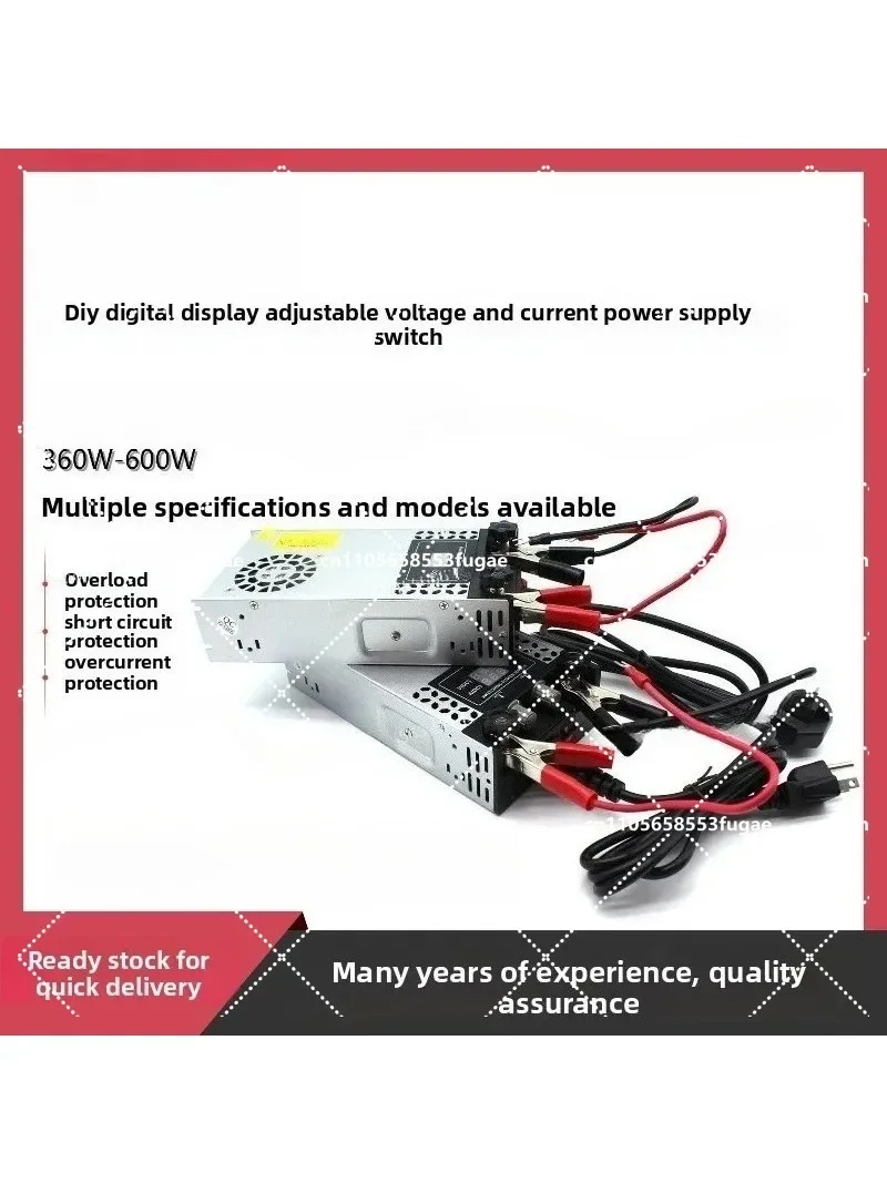 Adjustable Switching Power Supply 220V to DC 12-60V 360W/480W/600W Dual-Regulated Voltage Current Output for Electronics