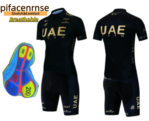 uae-プロチームサイクリングジャージセット夏サイクリング服-mtb-バイク服制服マイヨ-ropa-ciclismo-男性サイクリング自転車スーツ