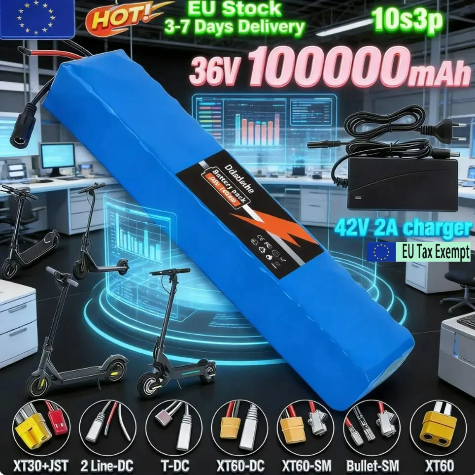10S3P 36V 100000mAh 100 % brandneuer Lithium-Ionen-Akku, geeignet für elektrische Produkte wie Roller-Akkus