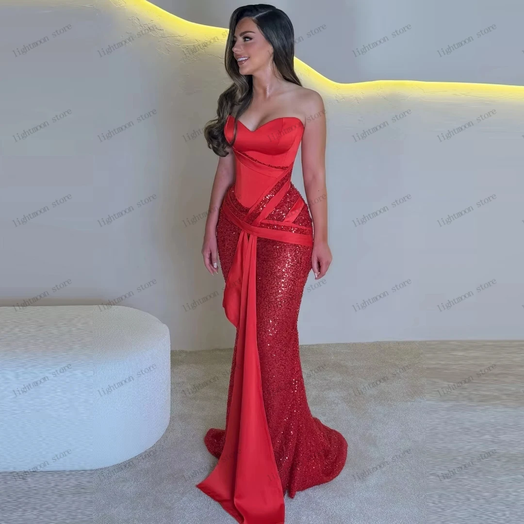 

Изысканные вечерние платья Гламурное платье для выпускного вечера с блестками и аппликациями Сексуальные классические халаты без бретелек Vestidos De Gala по индивидуальному заказу 2026