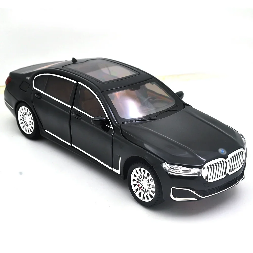 

1/32 suitable for BMW 7 Series 760li die-casting metal alloy model car sound and light pull-back series children's toy gifts