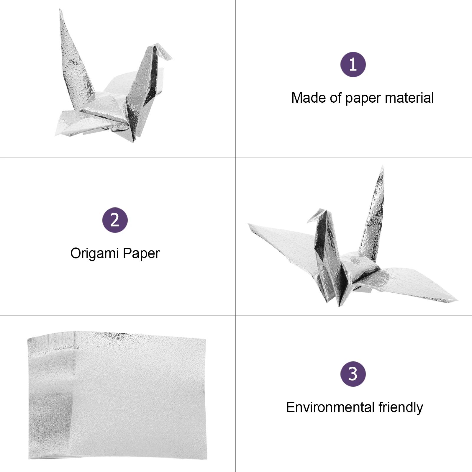 

100pcs Origami Single Sided Glittering Folding For Diy Handicraft Square Craft Sheets Foldable Paper Durable Handcraft Paper For