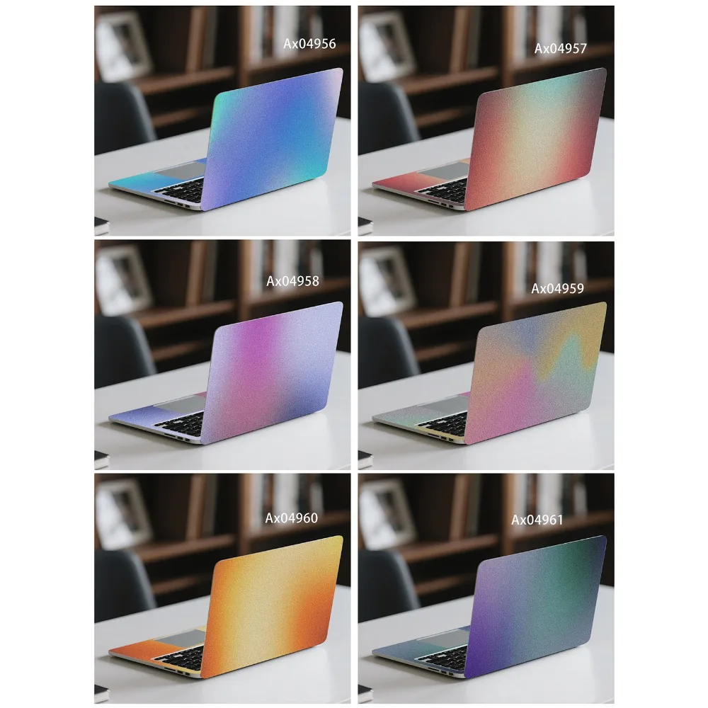 Pastel Gradient Grainy Matte Aura Texture Anti Scratch Protective Laptop Sticker for 13-17 Inch