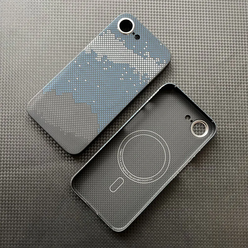 

Suitable for iPhone 16e Compatible Kevlar Aramid Fiber Magnetic Attraction Lightweight Full Cover Protective Case