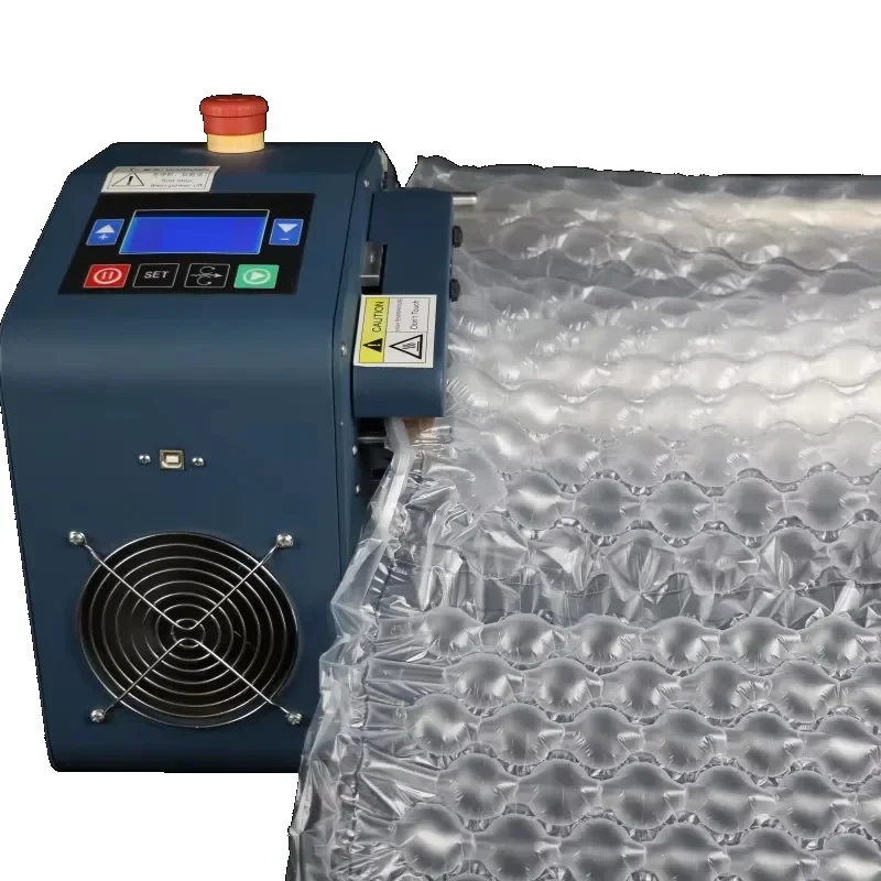 

E-commerce Cushion Packaging Shipment Buffer Protection Air Pillow Bubble Roll Wrap Machine From China Air Cushion Machine Plant