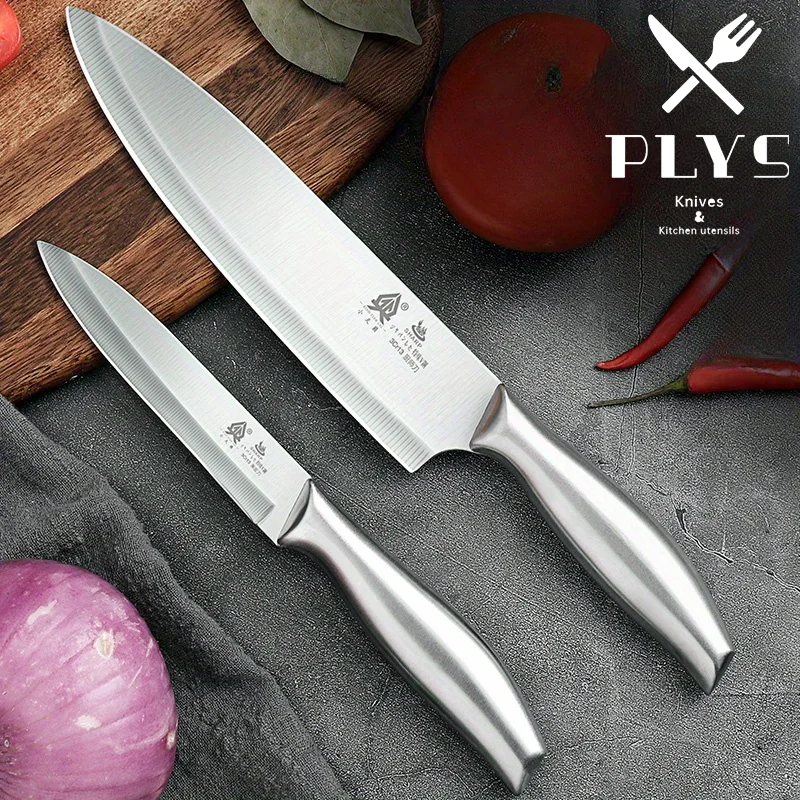 PLYS One Piece All Steel Knife Set Stainless Steel Multi-Purpose Kitchen Knife Multi-Purpose Knife Melon Fruit Knife