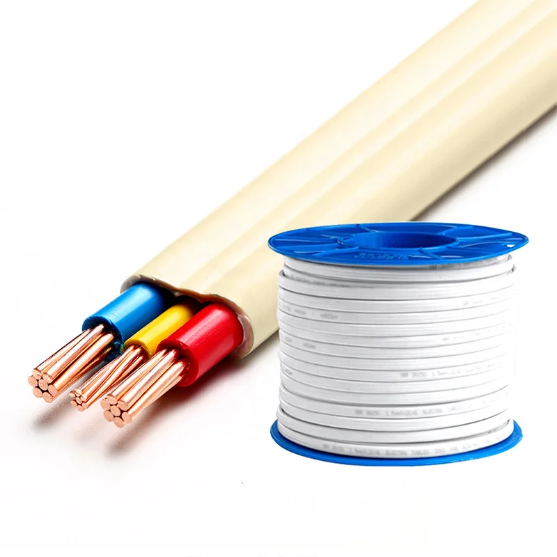 

【From China】Electric Cable Wire 2.5mm 1.5mm Earth Cable White Twin Flat Cable