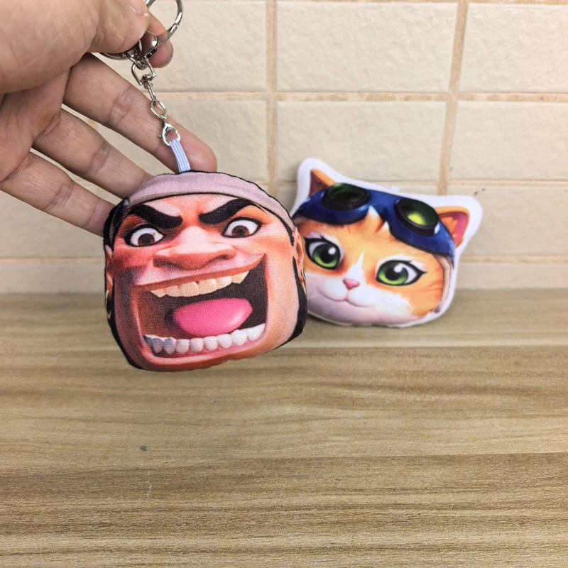 10cm Lustige Drucktaste mit Soundeffekt Overwatch 2 Mauga ‌ Maugaloa Malosi / Cat Jetpack Plüschtiere Schlüsselanhänger Anime-Spiel Plüschpuppe – Detail 3