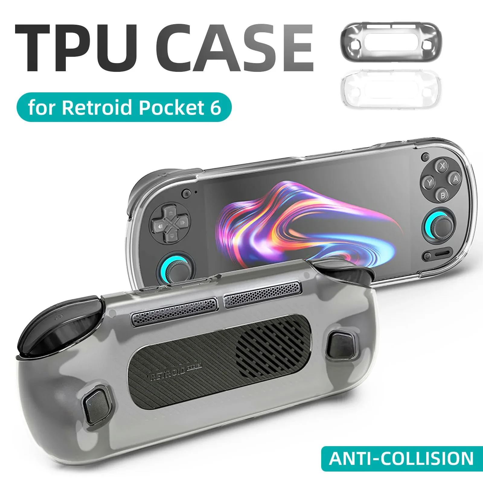 

TPU Soft Protective Case for Retroid Pocket 6 Clear Protector Shell Cover for Retroid Pocket6 Anti-Scratch Console Accessories